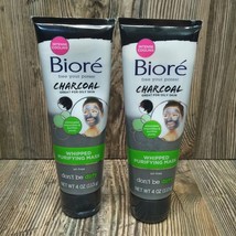 *2* BIORE Charcoal Whipped Purifying Mask Lot 4 Oz Each Oil-Free For Oil... - $12.32