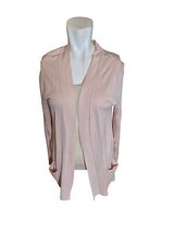 Tahari Cardigan Sweater Pastel Pink Sweater Open Front Sz L - $23.36