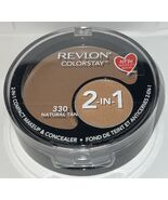 1- Revlon ColorStay 2-In-1 Compact Makeup &amp; Concealer #330 NATURAL TAN N... - €42,49 EUR