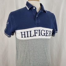 Tommy Hilfiger Spell Out Polo Shirt Men’s Medium Two Button Cotton Sewn ... - £18.02 GBP