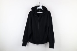 Athleta Womens Medium Soft Touch Fleece Lined Full Zip Hoodie Sweatshirt Black - $54.40