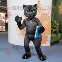 Black Panther mascot costume character dressed with a Skinny Jeans and Pocket sq - £974.48 GBP