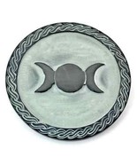 6&quot; Triple Moon Soapstone Altar Tile, Incense Burner or Candle Plate! - $436.02 MXN