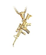 Men Personalized Punk Necklace Jewelry Stainless Steel  Army Style Cool ... - $256.33 MXN
