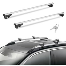 54&quot; Adjustable Universal Top Roof Rack Cross Bars Carrier Aluminum w/ Lock - £44.35 GBP