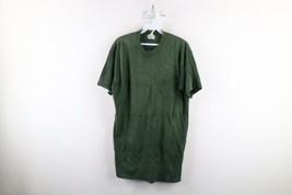 Vintage 50s 60s Streetwear Mens XL Faded Blank Pocket T-Shirt Green Cotton USA - £46.68 GBP