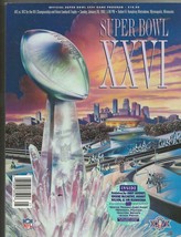 ORIGINAL Vintage 1992 Super Bowl XXVI Program Washington Buffalo Mark Rypien MVP - £15.52 GBP