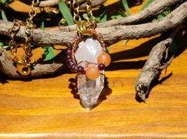 Natural Clear Quartz Crystal Pendant Protection Amulet Arkansas Energy H... - $30.00