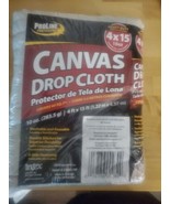 Proline Professional Canvas Drop cloth 4x15 10oz Washable Covers 60 SQ. FT. - £18.60 GBP