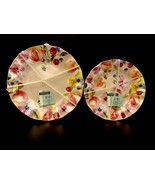 Melamine SET 8 Dinner &amp; Salad Dessert Plates Dinnerware Fruit 4 Designs ... - $501.26 MXN