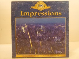 Sure-Lox Impressions Manhattan Skyline, N.Y. 500 Piece Jigsaw Puzzle 19&quot;... - £7.98 GBP