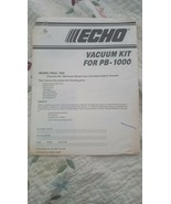 Assembly and Operating Instructions For Echo Vacuum Kit for PB-100 - €3,43 EUR