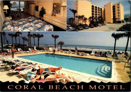 Coral Beach Motel Multi View Ormond Florida Cablevision Vintage Postcard - $27.63