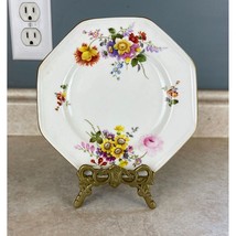 Royal Crown Derby Posies Vintage Octagon Shaped England Bone China 6&quot; Saucer - £9.48 GBP