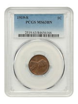 1919-S 1C PCGS MS63BN - $157.14
