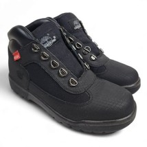 Timberland Helcor Black Leather Waterproof Field Boots Boys Sz 5.5 *NEEDS LACES* - £19.81 GBP