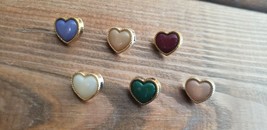 Novelty Buttons (New) 1/2&quot; (6) Heirloom Heart Mix #11 - £3.94 GBP