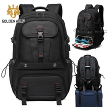 Goloen Wolf Large Capacity Travel Backpack for Men Fit 17 Inch Laptop Waterproof - £77.34 GBP