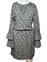 Gianni Bini GB Dress Women&#39;s L Large Black Flutter Sleeves Bohemian Short Boho - £20.68 GBP
