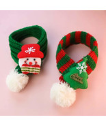 Pet Knitted Christmas Scarf Teddy Scarf Scarf Cat Dog Pet Supplies Warm - $21.93 CAD+