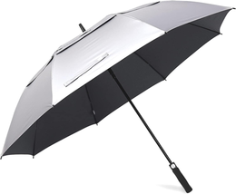 Golf Umbrella UV Protection Extra Large Oversized Auto Open Double Canopy NEW - £44.53 GBP