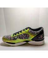 Qupid Women&#39;s Black &amp; Neon Lime Fashion Sportie Patterned Sneaker Size 8... - £14.09 GBP