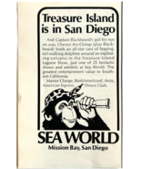 1972 Sea World Advertisement Treasure Island San Diego California Vintag... - $28.01 CAD