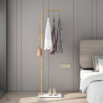 Tieou Gold Coat Racks, Metal Coat Racks Freestanding With Crossbar And 3, Office - £73.99 GBP