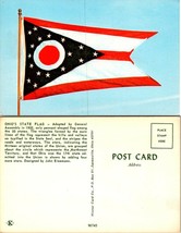 Ohio(OH) State Flag Flying with Blue Skies in the Background Vintage Postcard - £7.39 GBP