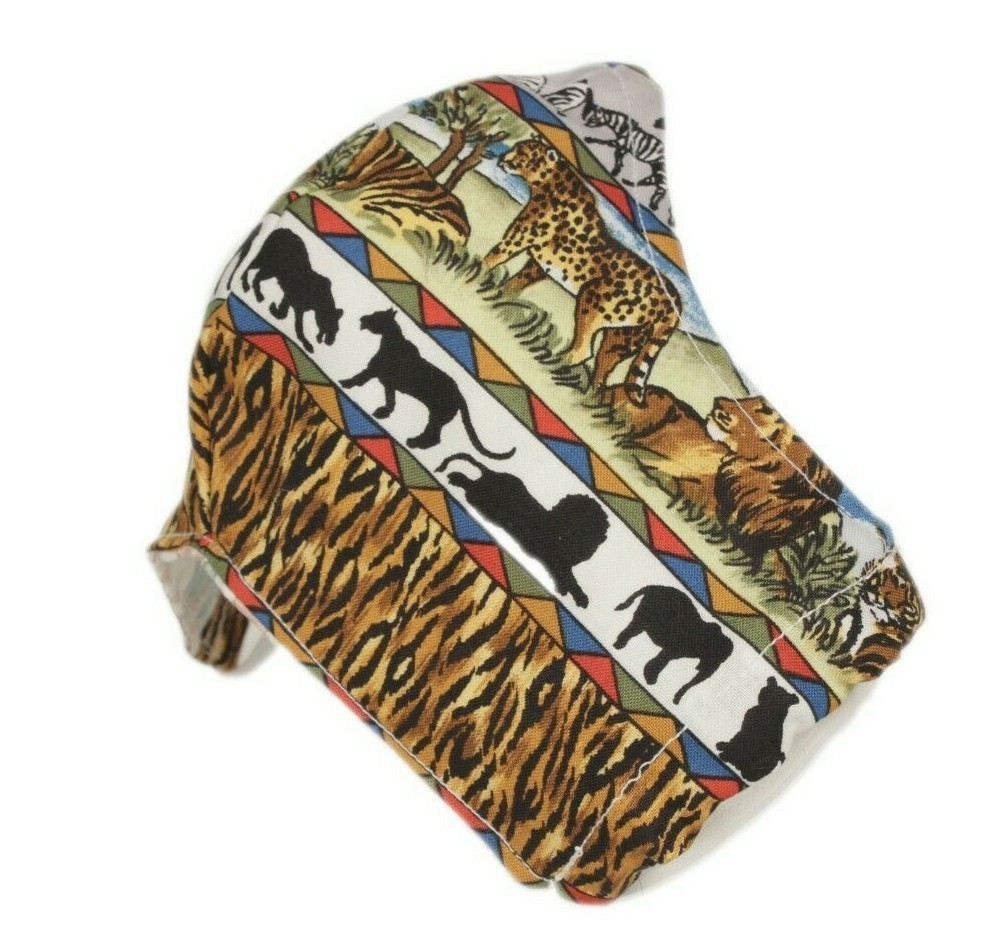 Big Cats Tiger Theme Face Mask Handmade Filter Pocket Nose Wire Adult - $7.99