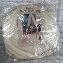World Market Natural Cotton Gauze Bed Canopy 7&#39; Mosquito Net Cream Circl... - $29.69