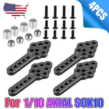 4Pcs Aluminum Shock Mount Lift Droop Plate Kit For 1/10 Axial Scx10 Rc C... - £17.57 GBP