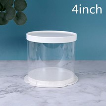 4/6inch White/black Round Transparent Cake Packaging Box Wedding Flower ... - £9.55 GBP