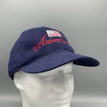 America USA Flag Strapback Hat Cap Adjustable Navy Blue Star Spell Out P... - $8.79