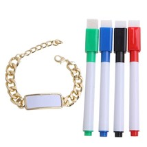 Ffiti earrings bracelet washable rectangle pendant necklace brooch washable pen 4 color thumb200