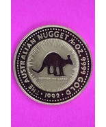 Rare Gem 1992 1/20th Once .999 Fine Gold Australia Nugget Kangaroo Coin ... - €223,32 EUR