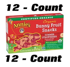 Annie&#39;s Organic Gluten Free Bunny Fruit Flavored Snacks Strawberry (Pack of 12) - £39.07 GBP