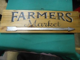 Great Wood Sign- FARMERS MARKET - £13.63 GBP