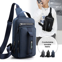 Men Women Shoulder Bag Sling Crossbody Chest Oxford Travel USB Port Backpack  - £20.09 GBP