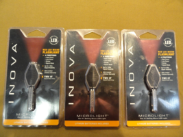 3 QTY INOVA RED LED MICROLIGHT FLASHLIGHT MINI EXTRA BATTERIES INCLUDED - $46.89 CAD