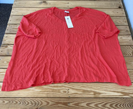 Laurie Felt NWT Women’s Oversized Rib Knit Pullover Top Size M Poppy N4 - £13.37 GBP