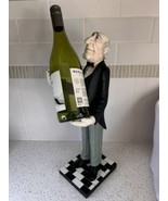 2002 Bombay Company Jeeves James The Butler Wine Bottle Holder 19&quot; - £44.64 GBP