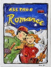 Leslie Lew Sci Romance Originale Scolpito Acrilico Quadro - £383.75 GBP