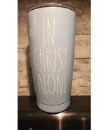 NEW RAE DUNN IN CHRIST ALONE STAINLESS STEEL 17 OZ BABY BLUE TUMBLER EASTER - $26.90 CAD