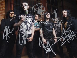 Motionless In White Band Signed Photo 8X10 Rp Autographed Picture Chris + All - $19.99