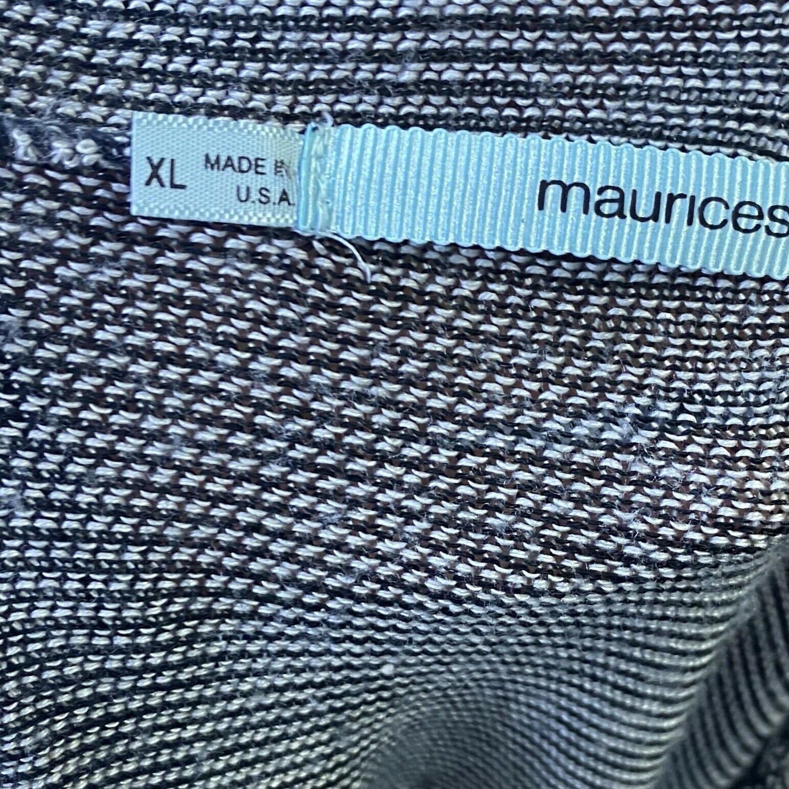Maurices Sleeveless Cardigan Sweater XL Black White Geometric Drape Open Front Item image 5