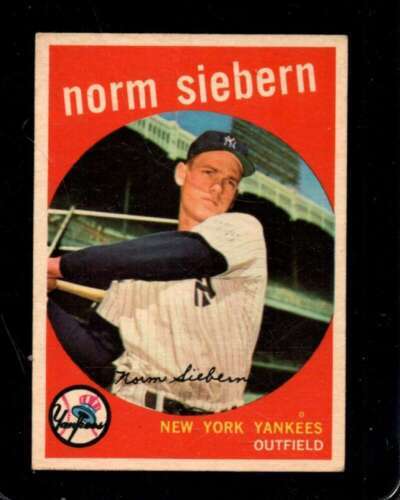 Primary image for 1959 TOPPS #308 NORM SIEBERN VG+ YANKEES *NY13287