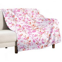 Mondxflaur Throw Blanket Flannel Flower For Bed Living Room Loveseat Office Warm - £17.39 GBP+