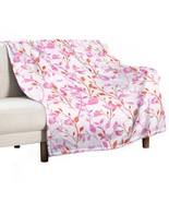 Mondxflaur Throw Blanket Flannel Flower For Bed Living Room Loveseat Off... - $30.17 CAD+