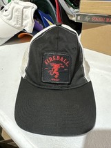 Fireball Whiskey Hat / Cap Black Front With White Mesh Back &amp; Snapback - $14.84